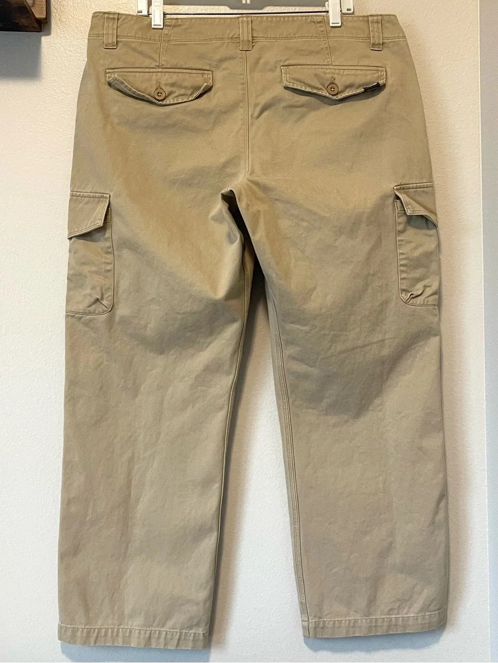 Y2K The North Face Khaki Cargo Pants - 100% Cotton & Utility - Size 38 Short